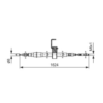 Tirette à câble, frein de stationnement BOSCH 1 987 477 480