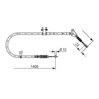 Tirette à câble, frein de stationnement BOSCH OEM B45544410E