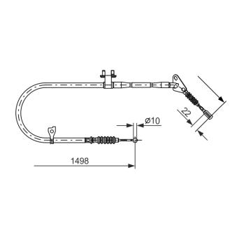 Tirette à câble, frein de stationnement BOSCH OEM B46744410C