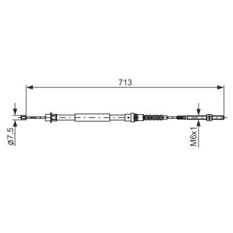 Tirette à câble, frein de stationnement BOSCH OEM 4745P9