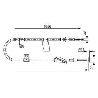 Tirette à câble, frein de stationnement BOSCH OEM 5440264G00 Tirette à câble, frein de stationnement BOSCH OEM 5440264G00