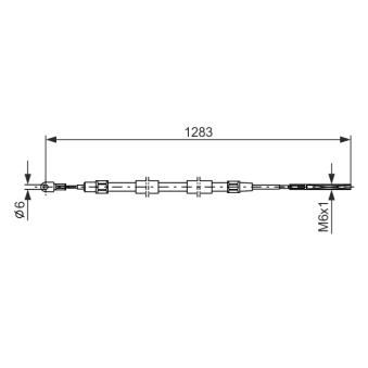 Tirette à câble, frein de stationnement BOSCH 1 987 477 710