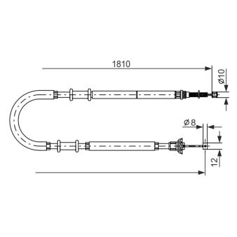 Tirette à câble, frein de stationnement BOSCH OEM 46835328