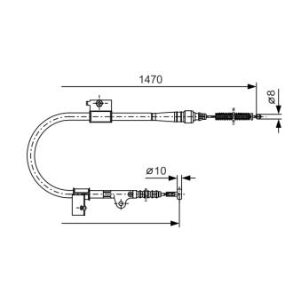 Tirette à câble, frein de stationnement BOSCH OEM 365300F601