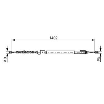 Tirette à câble, frein de stationnement BOSCH OEM 8200087981