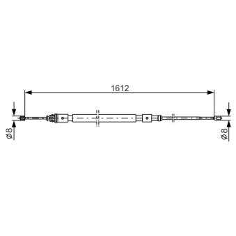 Tirette à câble, frein de stationnement BOSCH OEM 4745W3
