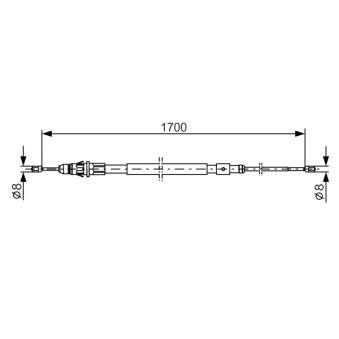 Tirette à câble, frein de stationnement BOSCH OEM 4745W4