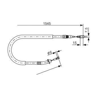 Tirette à câble, frein de stationnement BOSCH OEM 9014202885