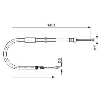 Tirette à câble, frein de stationnement BOSCH OEM 8200270181