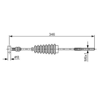 Tirette à câble, frein de stationnement BOSCH OEM 4641020380