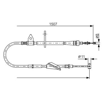 Tirette à câble, frein de stationnement BOSCH OEM 9203995