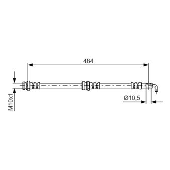 Flexible de frein BOSCH 1 987 481 602