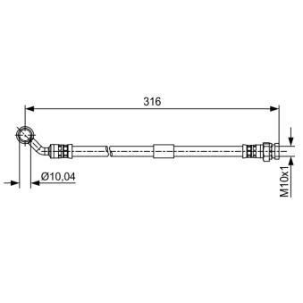 Flexible de frein BOSCH 1 987 481 648