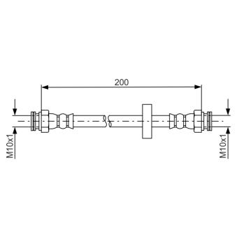Flexible de frein BOSCH 1 987 481 670 pour RENAULT MASTER 1.4 - 95cv