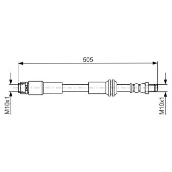 Flexible de frein BOSCH 1 987 481 675 pour MERCEDES-BENZ CLA AMG CLA 45 4-matic - 381cv