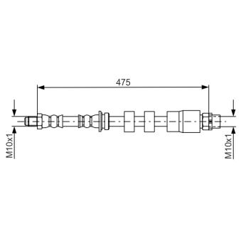 Flexible de frein BOSCH [1 987 481 678]