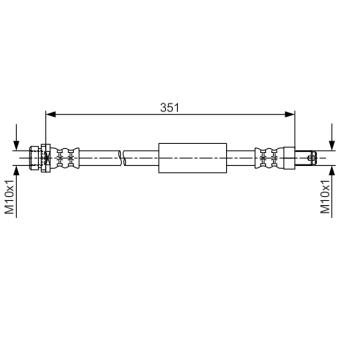Flexible de frein BOSCH 1 987 481 705