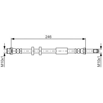 Flexible de frein BOSCH 1 987 481 714 pour MERCEDES-BENZ SLC 3.0 TDI quattro - 211cv
