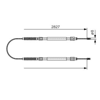 Tirette à câble, frein de stationnement BOSCH OEM 1330066080