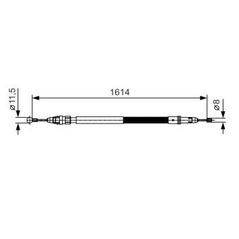 Tirette à câble, frein de stationnement BOSCH [1 987 482 007]