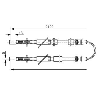 Tirette à câble, frein de stationnement BOSCH OEM 21213508180