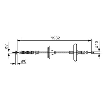 Tirette à câble, frein de stationnement BOSCH 1 987 482 021 pour SAAB 93 2.0 T Bio Power - 163cv