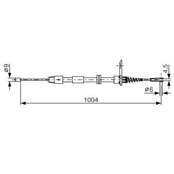 Tirette à câble, frein de stationnement BOSCH 1 987 482 023