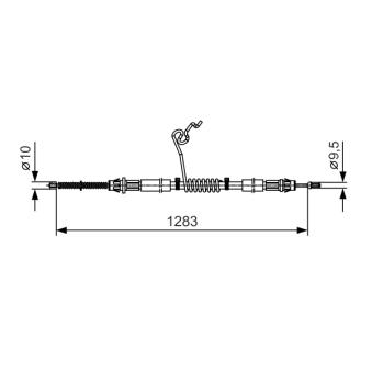 Tirette à câble, frein de stationnement BOSCH OEM YC152A635CH