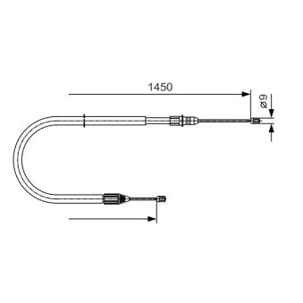 Tirette à câble, frein de stationnement BOSCH OEM 8200228260