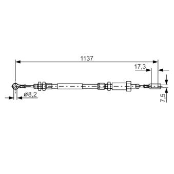 Tirette à câble, frein de stationnement BOSCH OEM 4745G4