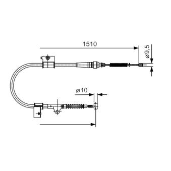 Tirette à câble, frein de stationnement BOSCH OEM 365310X900