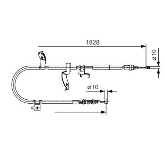 Tirette à câble, frein de stationnement BOSCH OEM C23644420E