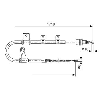 Tirette à câble, frein de stationnement BOSCH OEM 5977017010 Tirette à câble, frein de stationnement BOSCH OEM 5977017010