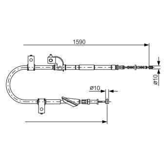 Tirette à câble, frein de stationnement BOSCH OEM 26051FC020