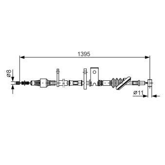 Tirette à câble, frein de stationnement BOSCH OEM 5441060A60