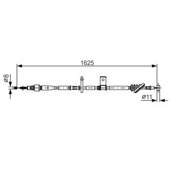 Tirette à câble, frein de stationnement BOSCH OEM 5441065D10