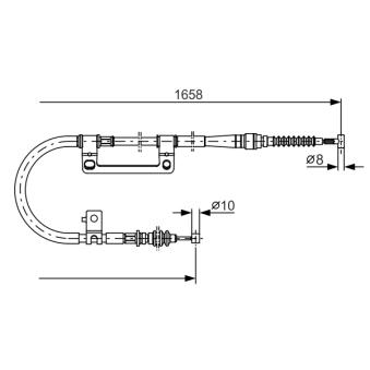 Tirette à câble, frein de stationnement BOSCH OEM 0K2FX44410