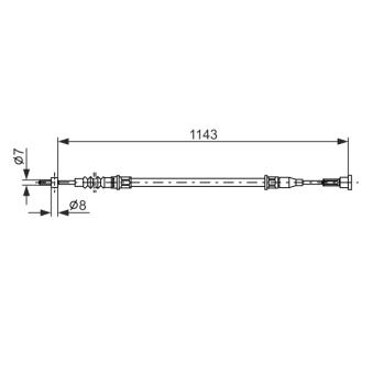 Tirette à câble, frein de stationnement BOSCH OEM 522014