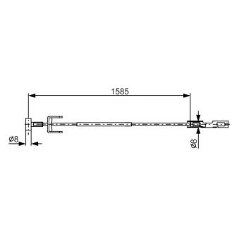 Tirette à câble, frein de stationnement BOSCH OEM 8200008473