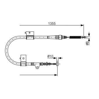 Tirette à câble, frein de stationnement BOSCH OEM 1961866
