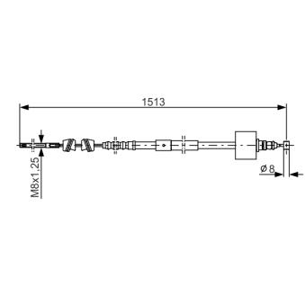 Tirette à câble, frein de stationnement BOSCH OEM 4641028100