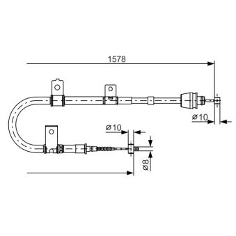 Tirette à câble, frein de stationnement BOSCH OEM 597702D310