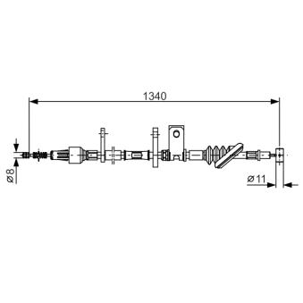 Tirette à câble, frein de stationnement BOSCH OEM 5442060A60