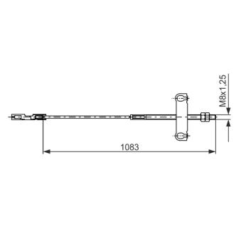 Tirette à câble, frein de stationnement BOSCH OEM 4060871 Tirette à câble, frein de stationnement BOSCH OEM 4060871