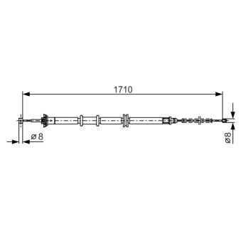 Tirette à câble, frein de stationnement BOSCH OEM 474645