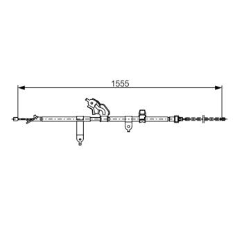 Tirette à câble, frein de stationnement BOSCH 1 987 482 221 pour TOYOTA YARIS 1.3 VVT-i - 87cv