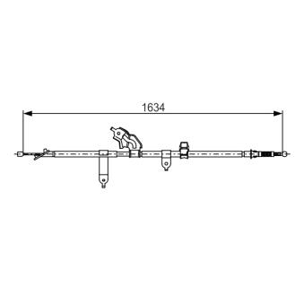 Tirette à câble, frein de stationnement BOSCH OEM 464300D060