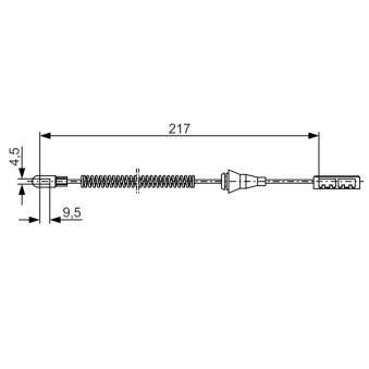 Tirette à câble, frein de stationnement BOSCH OEM 93170228