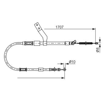 Tirette à câble, frein de stationnement BOSCH OEM 4642020460