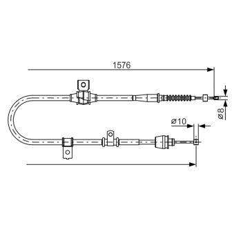 Tirette à câble, frein de stationnement BOSCH OEM 597602F100